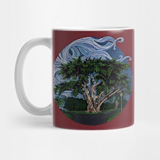 Doghill Tree, Alamo Sq. Park, SF in color ink Mug